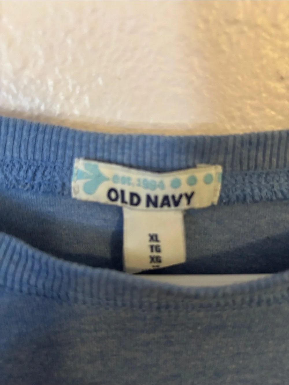 Old Navy Girls Light Blue Half Sleeve Tee Shirt, Loose Style